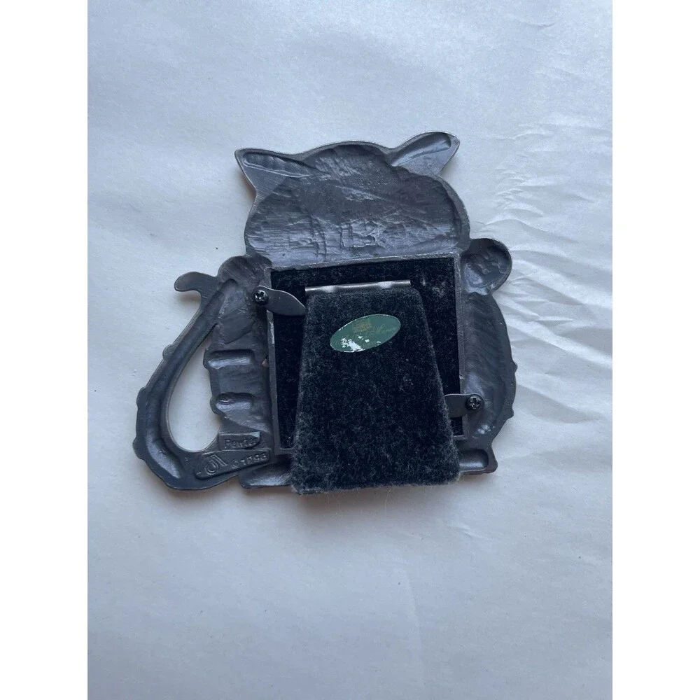 Ashleigh Manor Cat Frame Silver Pewter Vintage Cute